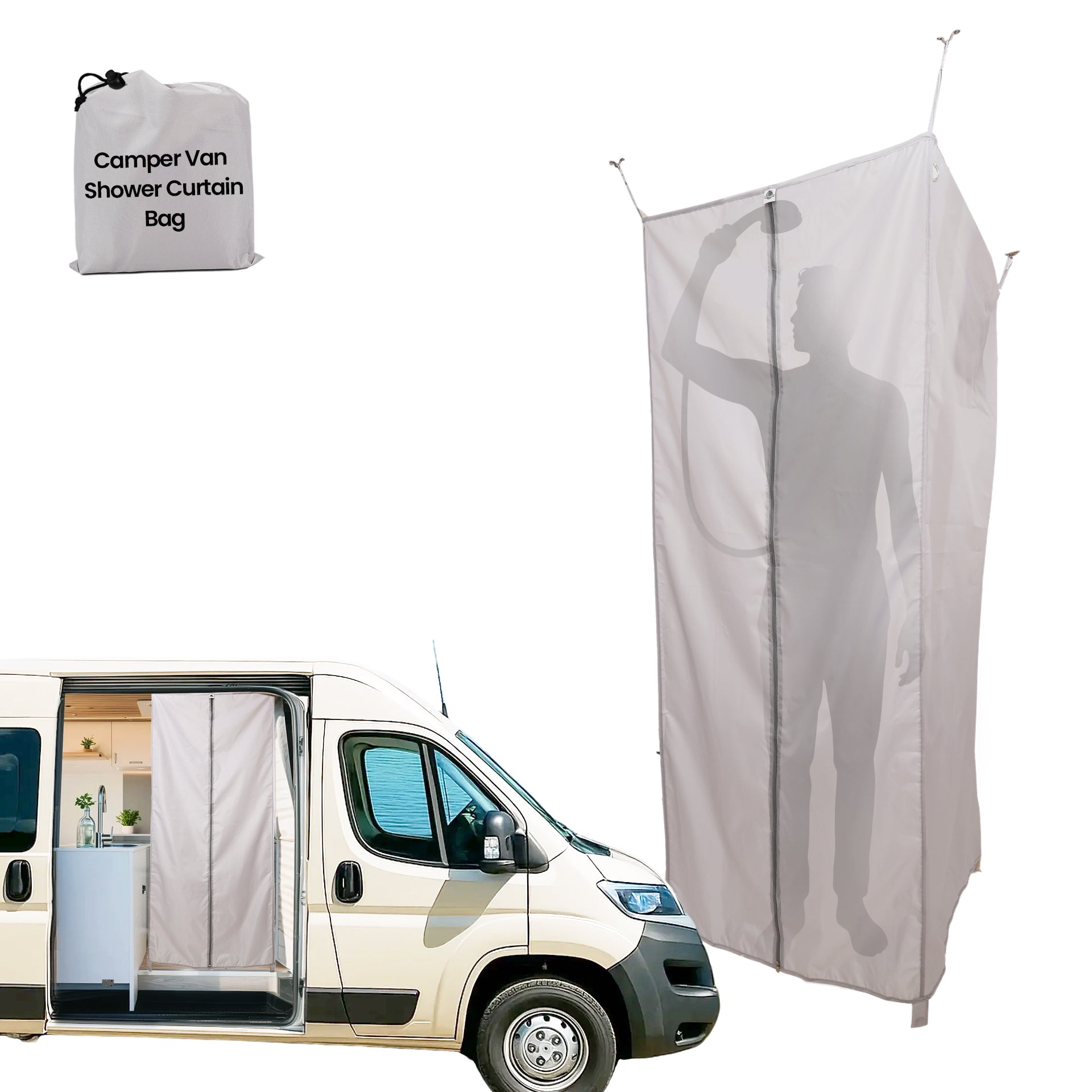 Camper Van Shower Curtain (30" W x 72" H)