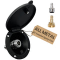 All-Metal RV Quick Connect Spray Port with G1/2" & GHT 3/4" Adapters