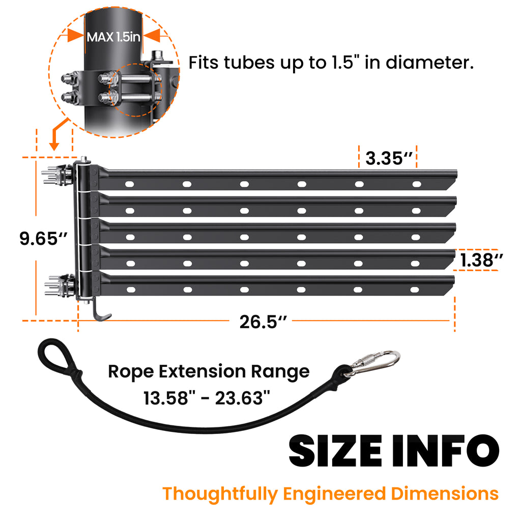 5 Swivel Arms RV Clothes Drying Rack