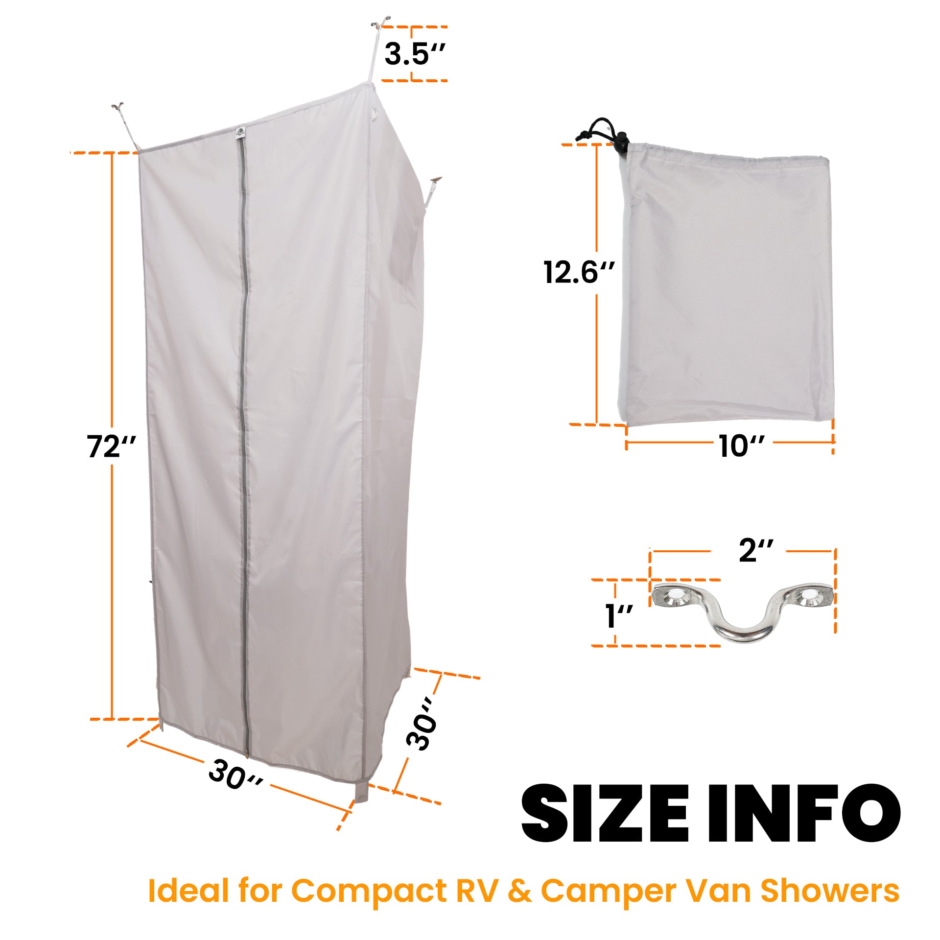 Camper Van Shower Curtain (30" W x 72" H)