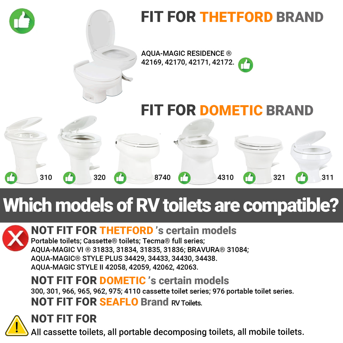 RV Hot and Cold Water Bidet Toilet Seat Attachment, RV Bidet for Camper Toilet with Dual Nozzles