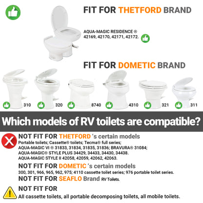 RV Hot and Cold Water Bidet Toilet Seat Attachment, RV Bidet for Camper Toilet with Dual Nozzles
