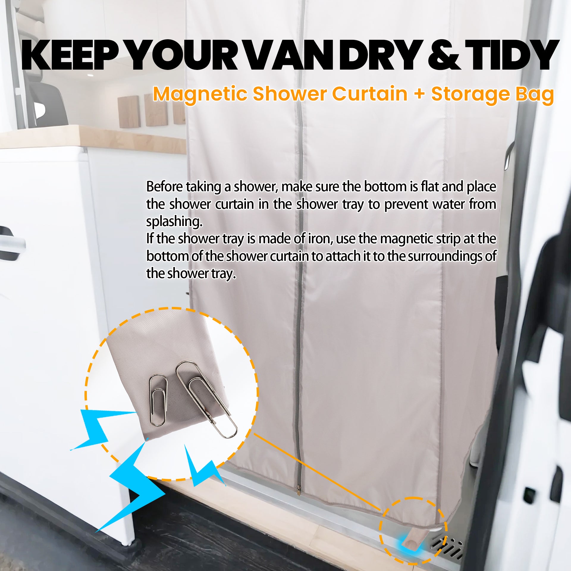 Camper Van Shower Curtain (30" W x 72" H)