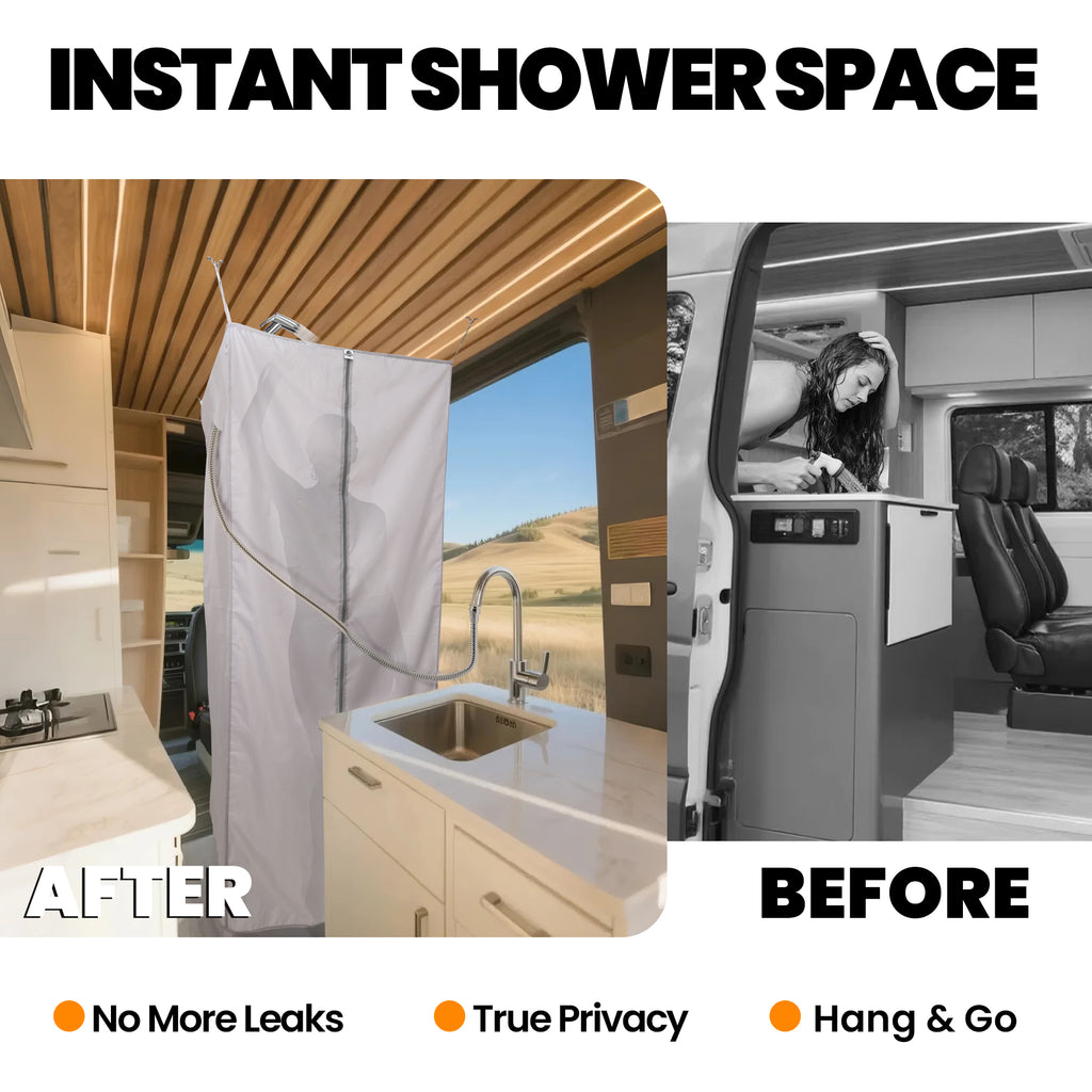 Camper Van Shower Curtain (30" W x 72" H)