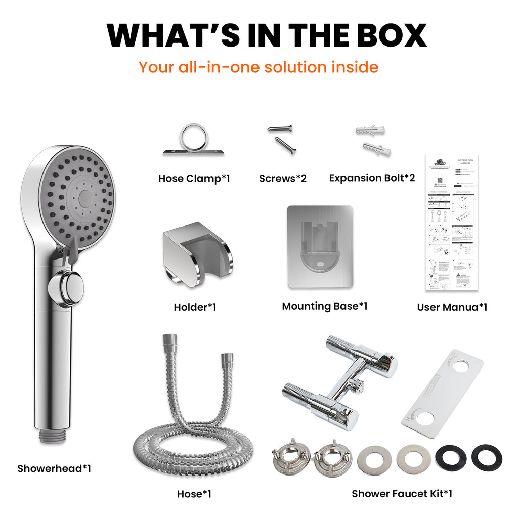 RV Shower Faucet Set with Hose and Shower Head