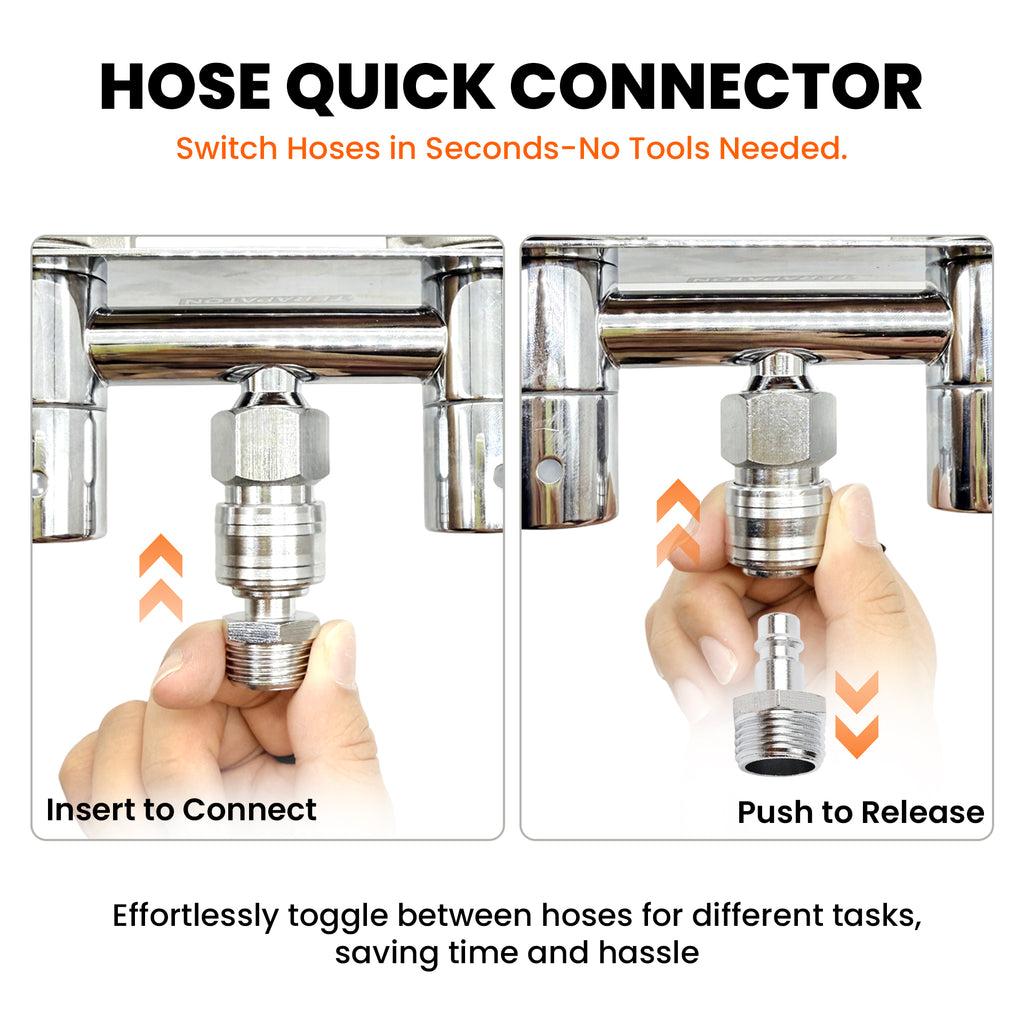 All Metal RV Interior/Exterior Shower Faucet with Quick Connect