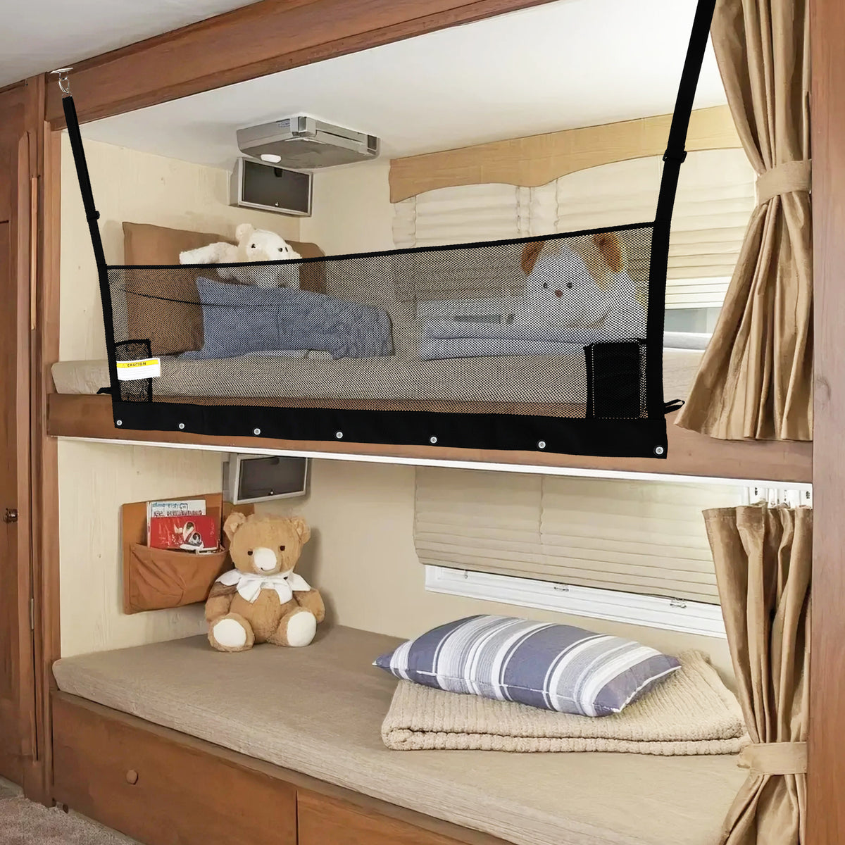 RV Bunk Bed Safety Net for Bunk Beds with Hardwares