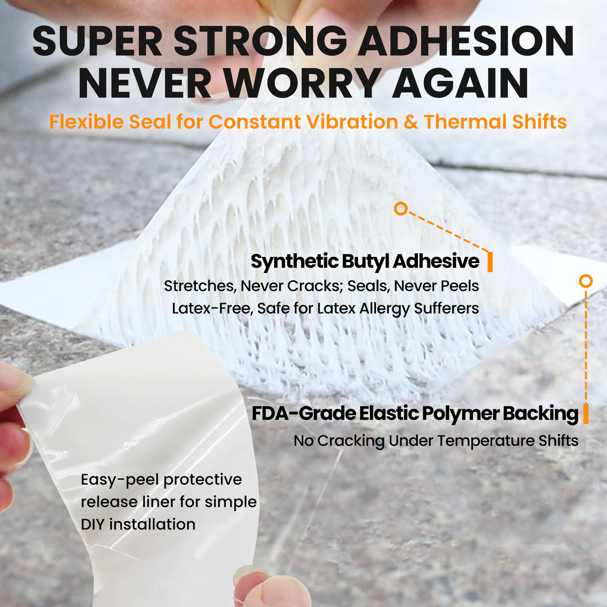 2 Pcs RV Roof Tape, Heavy Duty Waterproof Butyl Sealant Tape for Leak Repair (White, 4 Inch x 50 Ft, 1/32"Thickness)