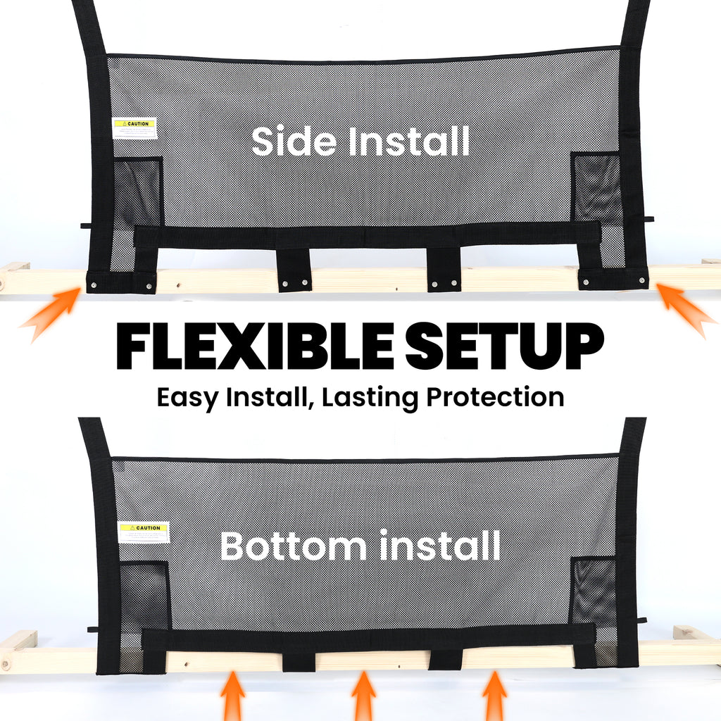 49" x 18" RV Bunk Bed Safety Net for Bunk Beds with Hardwares