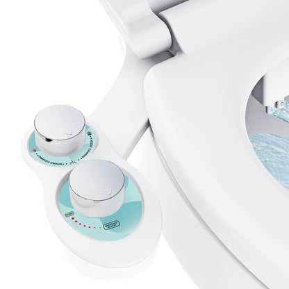 RV Bidet for Camper Toilet, Non-Electric Toilet Sprayer Attachment with Dual Nozzles, Adjustable Pressure