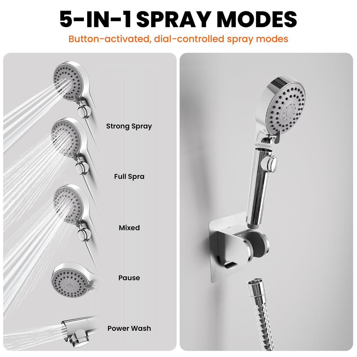 RV Shower Faucet Set with Hose and Shower Head