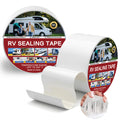 2 Pcs RV Roof Tape, Heavy Duty Waterproof Butyl Sealant Tape for Leak Repair (White, 4 Inch x 50 Ft, 1/32"Thickness)